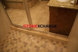 First of all if you want to make a shower curb. Travertine Window Sills Installed As Shower Curbs