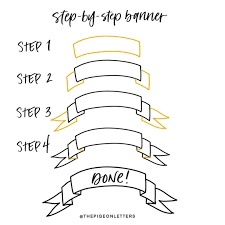 Peggy Dean On Instagram Oh You Guys Asked For Step By Steps No Problem Time To Get You Banner Drawing Bullet Journal Banner Bullet Journal Ideas Pages