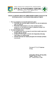 Menurut depkes 1991,suatu kesatuan organisasi fungsional yang merupakan pusat pengembangan kesehatan masyarakat yang juga membina peran serta masyarakat disamping memberikan. Uraian Tugas Tim Mutu Pdfcoffee Com