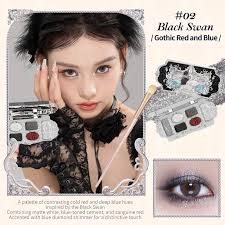 Blume weiß Schwan Ballett Lidschatten Palette matt fein schimmernde Perle  Gesicht Palette 6 Farbe Glitter Lidschatten