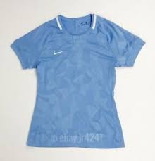 New Nike Dry Crew Neck Hybrid Soccer Jersey Futbol Ss Baby Blue Women S M 888408971630 Ebay