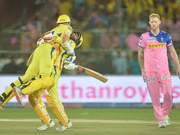 Ms dhoni hit 75 not out and imran tahir picked 2 for 23 off 4 overs as chennai super kings defeated rajasthan royals by 8 runs to win their 3rd successive match this season. Rr Vs Csk Ipl 2019 Captain Cool Loses Cool As Chennai Super Kings Win Last Ball Thriller Cricket News Times Of India