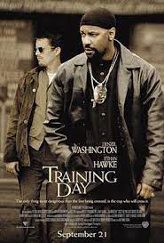 Ethan hawke (much under appreciated in his career, imho) portrays the conflicted rookie as walking carefully on a tight rope between good and evil. Training Day Wikipedia