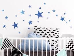Blaue Wandsticker Sterne In Aquarell 25 Stuck Kindergarten Wandtattoos Wandtattoo Kinderzimmer Kinder Zimmer