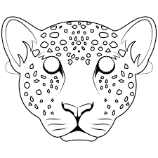 64 jungle book pictures to print and color. Mascara De Leopardo Dibujo Para Colorear Animal Mask Templates Jungle Animal Crafts Animal Quilts