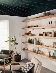 Blanc Beige Naturel Bois Inspire Idee Deco Petit Salon Deco Petit Salon Etageres Murales Salon