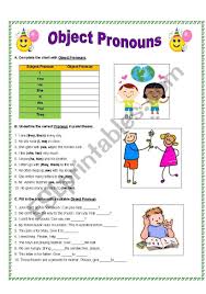 object pronouns esl worksheet by gitasiva