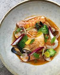 Seafood Fricassee With Mexican Sour Broth At Dersou Paris 12e Food Magazine Food Mexican Food Recipes Authentic
