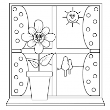 Coloring Page Sunny Window Kidspressmagazine Com Coloring Pages Free Coloring Pages Coloring Books