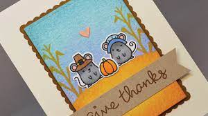 This card of thanks has a cute turkey in rotating patterns which is a fun way to show off your stamping. How To Make A Thanksgiving Card Youtube