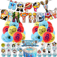 35 Piezas Decoracion One Piece Cumpleaños,Wopin- Adornos Fiesta One Piece,Kit  Cumpleaños One Piece Incluye Globos Fiesta,Guirnalda Feliz Cumpleaños,Decoración  de Tarta : Amazon.es: Hogar y cocina