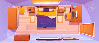 Our extensive collection of fun, high quality playroom and kids room wallpaper designs will help any parent looking for childrens bedroom ideas. Bedroom Interior Top View Vector Cartoon Furniture For Sleeping Royalty Free Cliparts Vectors And Stock Illustration Image 149912083