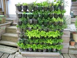 Jardin Vertical Avec Des Bouteilles De Plastiques Jardins Potagers Verticaux Jardinage Idee Jardinage