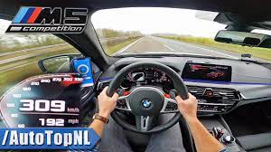 That's three mph below the m5 competition package. 2020 Bmw M5 F90 Competition 625hp Top Speed 309km H On Autobahn By Autotopnl Youtube
