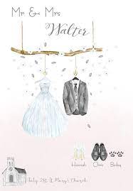 Wedding Print Mr And Mrs Personalised Wall Art Bride And Etsy Wedding Prints Gift Drawing Wedding Gifts Painting