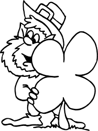 Four leaf clover coloring page. 4 Leaf Clover Coloring Page Coloring Home