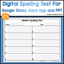 Digital Spelling Test Template Google Slides Pdf And Powerpoint By Melicety