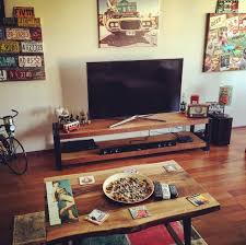 mozilya dogal ahsap masif sehpa mozilya natural wooden coffee table metal tv stand modern media console natural furniture
