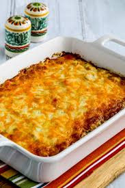 Start with a layer of tortilla chips in the bottom of the baking dish, spoon half the chicken mixture over. Layered Mexican Casserole With Chicken And Cauliflower Rice Video Kalyn S Kitchen
