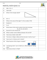 Oct 03, 2021 · a comprehensive database of more than 55 2nd grade quizzes online, test your knowledge with 2nd grade quiz questions. Mental Math 3rd Grade