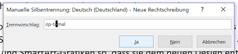 Mit der option automatisch führt das programm die silbentrennung auf grundlage der wörterbücher, die word. Word Silbentrennung Aktivieren Und Nutzen Alle Optionen Erklart Tippscout De