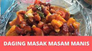 Cita rasa yang dominan tentu saja manis dan gurih. Daging Masak Masam Manis Masakan Restoran Youtube