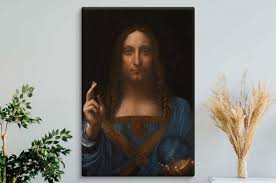And, the artwork itself could be evidence leonardo da vinci's 'last' masterpiece was to be unveiled on september 18 at the spellbinding new louvre in abu dhabi, but the exhibit was put on. The Accent In Interior Canvas Prints Salvator Mundi Canvasway
