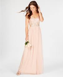 Adrianna Papell Sequined Tulle Gown Women Dresses Macy S Kids Bridesmaid Dress Childrens Bridesmaid Dresses Tulle Gown