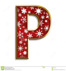 Isolated Christmas Letter P In Red Stock Illustration