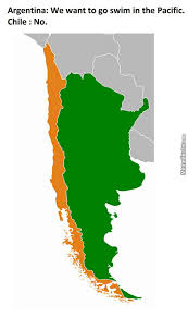 It shares the bulk of the southern cone with chile to the west, and is also bordered by bolivia and paraguay to the north, brazil to the northeast. Argentina We Want To Go Swim In The Pacific Chile No Argentina Meme On Me Me