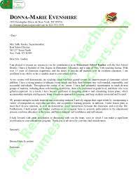 Elementary Teacher Cover Letter Sample