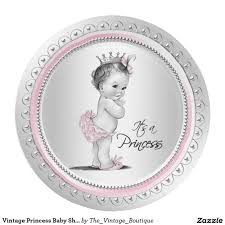 Create Your Own Paper Plate Zazzle Com Baby Shower Paper Princess Baby Shower Invitation Girl Baby Shower Plates