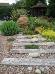 In japanese garden design, rivers and water bodies are often represented by gravel, with larger rocks acting as islands. Why Garden Design With Sleepers And Gravel See More