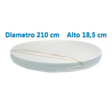 Vi sono 1555 fabbrica di letti moderni rotondi fornitori. Materasso Rotondo Dolce Morfeo Alto 185 Cm Diametro 210 Cm Densita 30 Sfoderabile Fodera In Aloe Vera