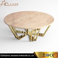 32 inch round coffee table with white faux marble and gold legs. Natural Marble Luxury Round Coffee Table In Shiny Golden Stainless Steel Base China Marble Table Round Table Made In China Com