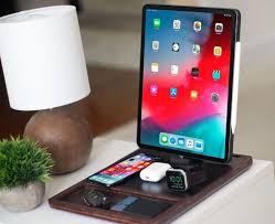 33% off 8 in 1 qi wireless charger fast charging phone holder for iphone/samsung/huawei/ipad/apple pencil/apple watch series/apple airpods 4 reviews cod. Nytstnd Wireless Quad Tray Charging Station For Iphone Ipad Apple Watch Airpods