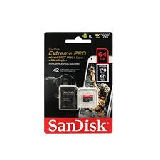 Sandisk extreme 64gb microsdxc card. Sandisk Extreme Pro Microsdxc Uhs I U3 A2 V30 64gb Adapter Microsd Cards Cell Phones Accessories