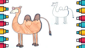 The back of the hind leg will line up with the camel's back you drew earlier. How To Draw A Camel Step By Step For Kids Drawing Camel Very Easy And Simple Youtube Cute766