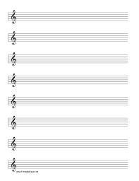 Use this blank staff paper template for your music instruction or composition. Music Paper