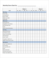 excel chore template margarethaydon com