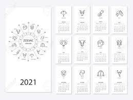 Find chinese lunar calendar dates in western calendar from the following table. Calendar 2021 With Horoscope Signs Zodiac Symbols Set Royalty Free Cliparts Vectors And Stock Illustration Image 159865164