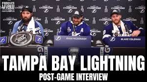 Coleman made his nhl debut with the new jersey devils in 2016. Pat Maroon Ryan Mcdonagh Blake Coleman React To Winning Stanley Cup Vs Montreal Canadiens Youtube
