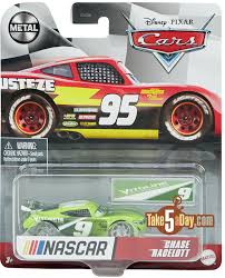 The only difference between a ford and a chevy at the top levels in nascar is the engine and the the current chevrolet engine in nascar shares no parts with a production chevrolet engine. Take Five A Day Blog Archive Mattel Disney Pixar Cars Nascar Series Real Drivers Preview