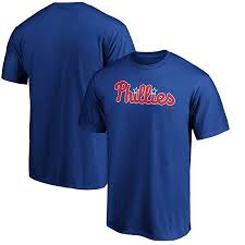 Grab a new phillies nike jersey or go with retro style with one of our popular throwback phillies jerseys. Men S Fanatics Branded Royal Philadelphia Phillies Official Wordmark Logo T Shirt
