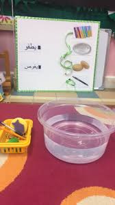 حلقة الطفو والغوص في البدايه شرح ماذا يعني يطفو وماذا يعني يغوص ومن ثم تجربه الادوات ووضعها Preschool Learning Activities Kids Education Preschool Activities
