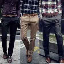 Korean Fashion Men S Casual Solid Long Trousers Joker Slim Fit Straight Pants Casualpants Menswear Mens Outfits Mens Fashion