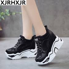 Faux leather braided platform heels. Girl High Heel Shoes Women Sneakers Shoes Hidden Heel 10cm Black White Yellow Tenis Platform Shoes Sneakers Zapatillas Mujer Buy At The Price Of 17 84 In Aliexpress Com Imall Com