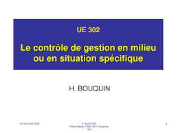 2⃣ comptabilité audit et contrôle de gestion (cca) 3⃣ audit finances et contrôle de gestion (afcg) 4⃣ management des ressources humaines.master de gestion financière, comptable et fiscale fsjes rabat agdal. Ppt Ue 302 Le Controle De Gestion En Milieu Ou En Situation Specifique Powerpoint Presentation Id 598802