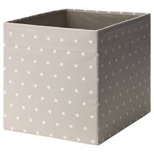 Drona Rangement Tissu Beige A Pois 33x38x33 Cm Ikea Kallax Shelving Kallax Shelf Ikea