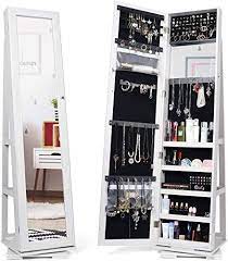 This ensures you dress up comfortably and always. New Titan Mall Jewelry Organizer Standing Jewelry Armoire Mirror 360 Rotating Standing Jewelry Armoire Mirror Jewelry Storage Standing Jewelry Armoire Mirror